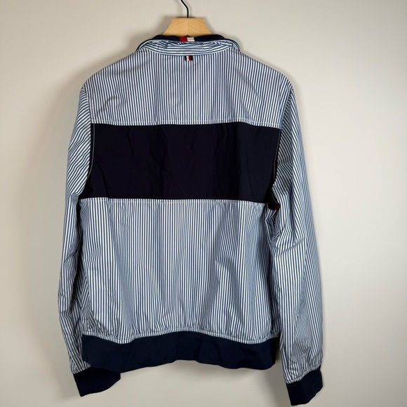Tommy Hilfiger Men's Striped Windbreaker Full Zip Up Jacket Coat Size Medium - Picture 6 of 6